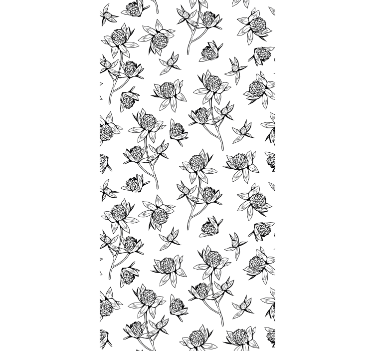 Botanical Motif Creation blind flowers - TenStickers