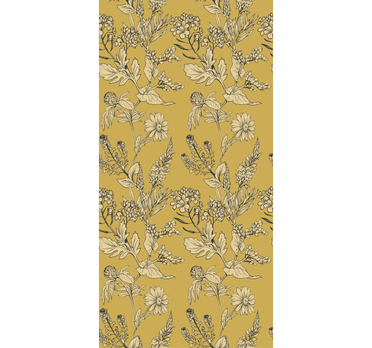 Botanical Floral Theme blind flowers - TenStickers