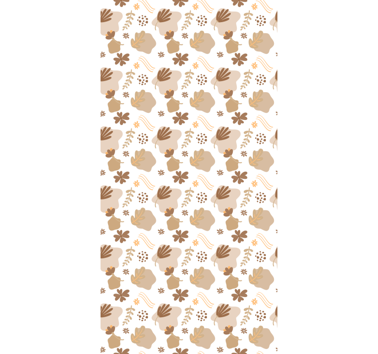 Organic beige pattern blind flowers - TenStickers