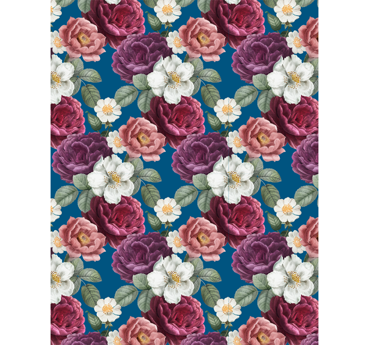 Vibrant Rose Arrangement floral blind - TenStickers