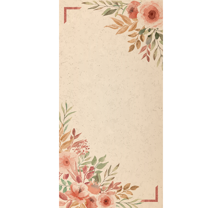 Charming beige border floral blind - TenStickers
