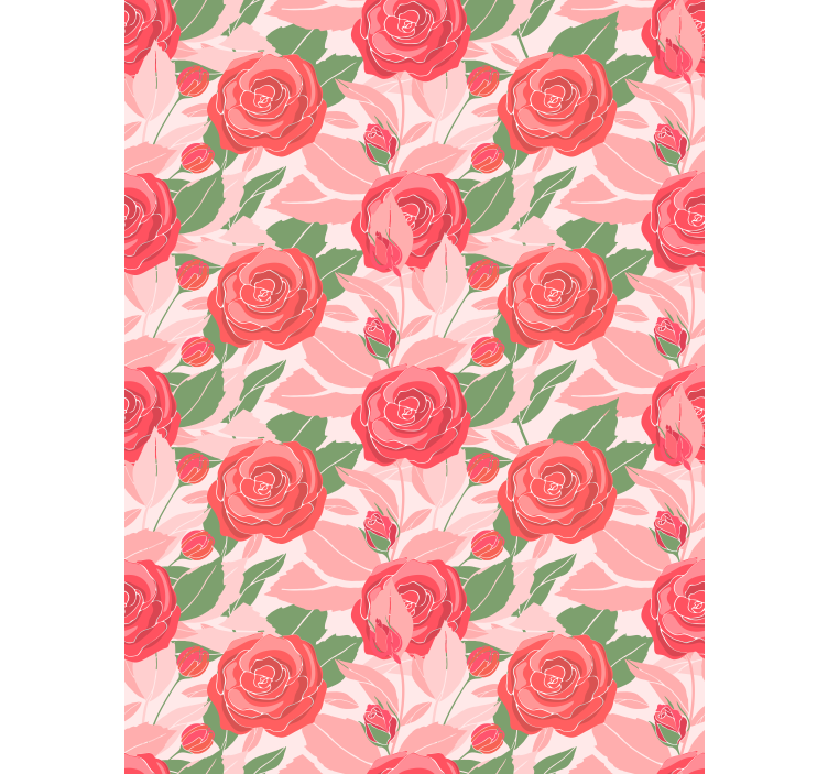 Elegant Rose Pattern blind flowers - TenStickers