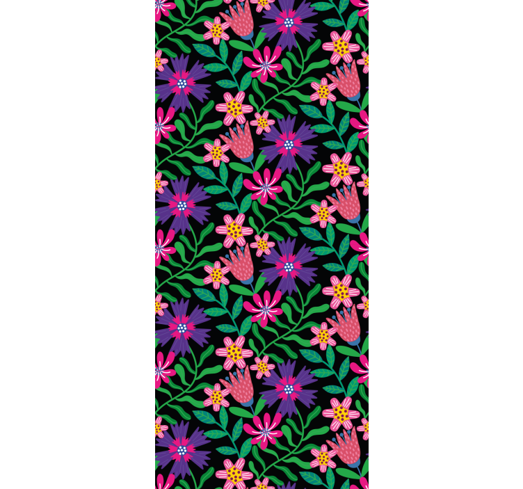 Floral Harmony Design blind flowers - TenStickers