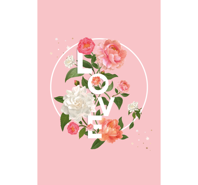 Love floral design romantic blind - TenStickers