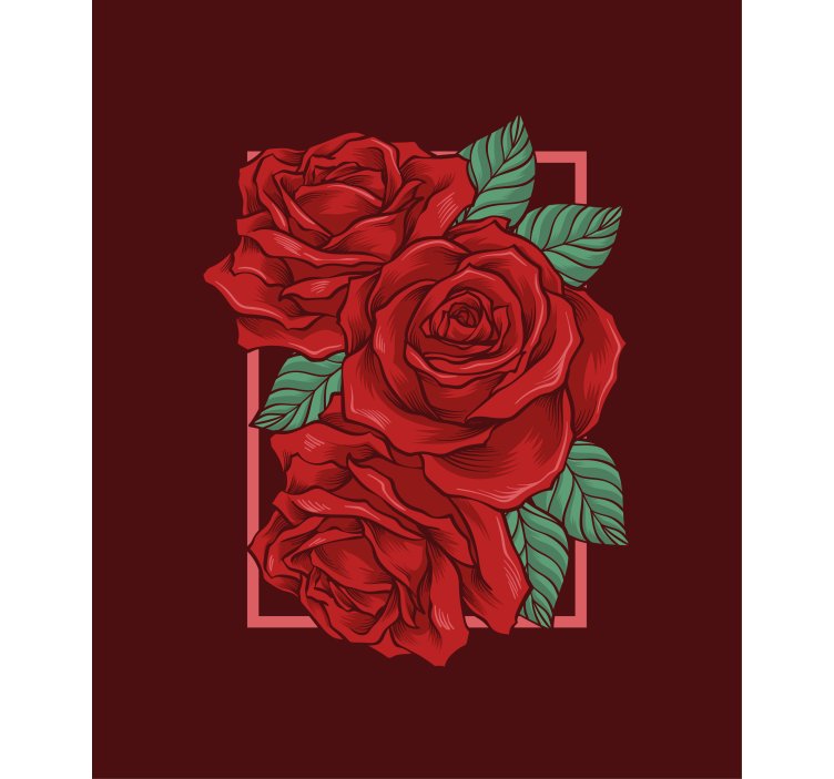 Elegant Red Roses blind flowers - TenStickers