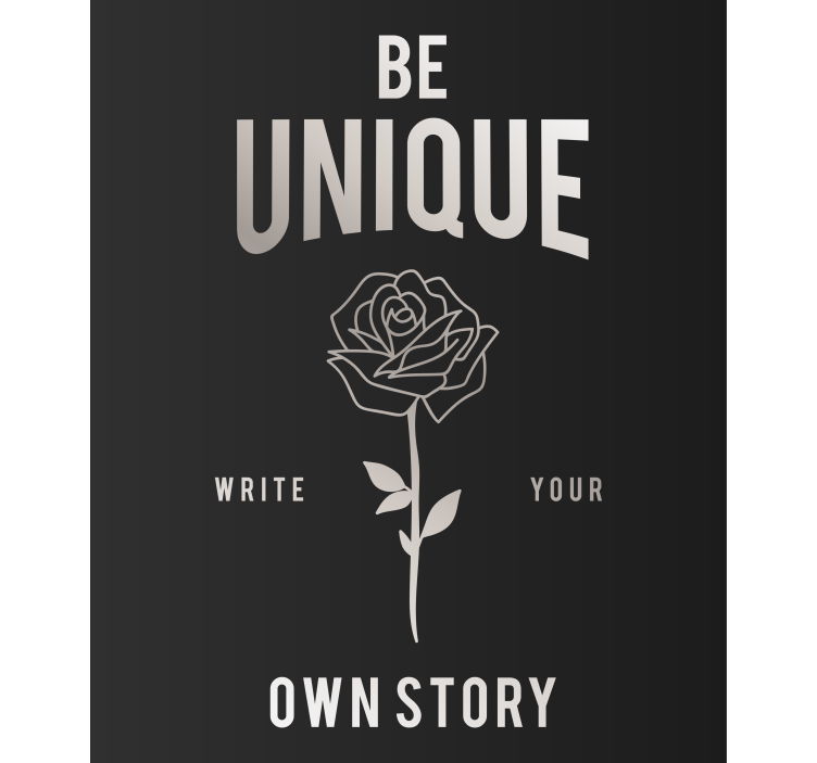 Be Unique Rose text blind - TenStickers