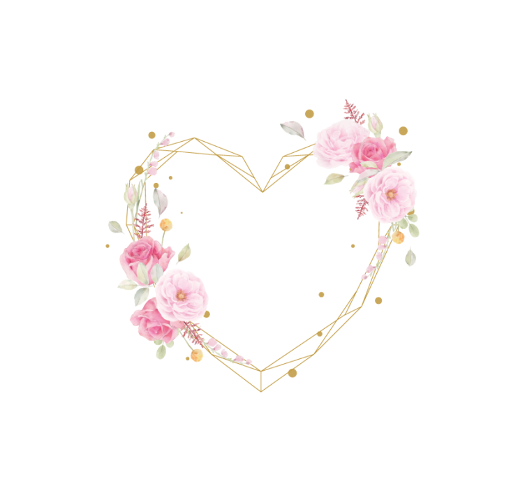 Heart arrangement floral blind - TenStickers