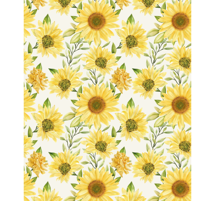 Sunflower Botanical Arrangement blind flowers - TenStickers