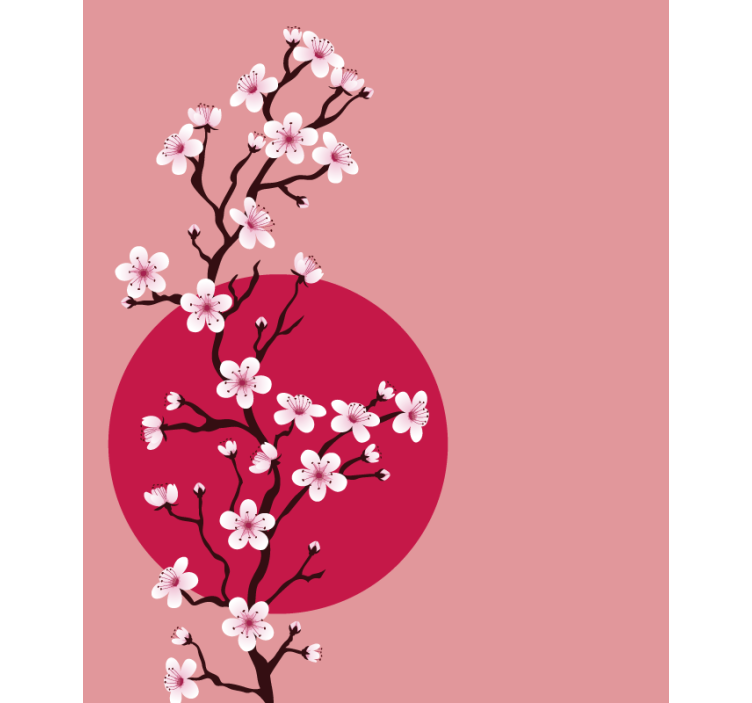 Sakura Blossom Stem blind flowers - TenStickers