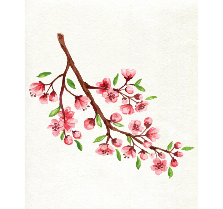 Cherry Blossom Branch blind flowers - TenStickers