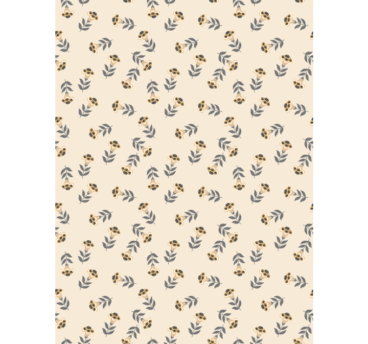 Beige minimalistic pattern blind flowers - TenStickers