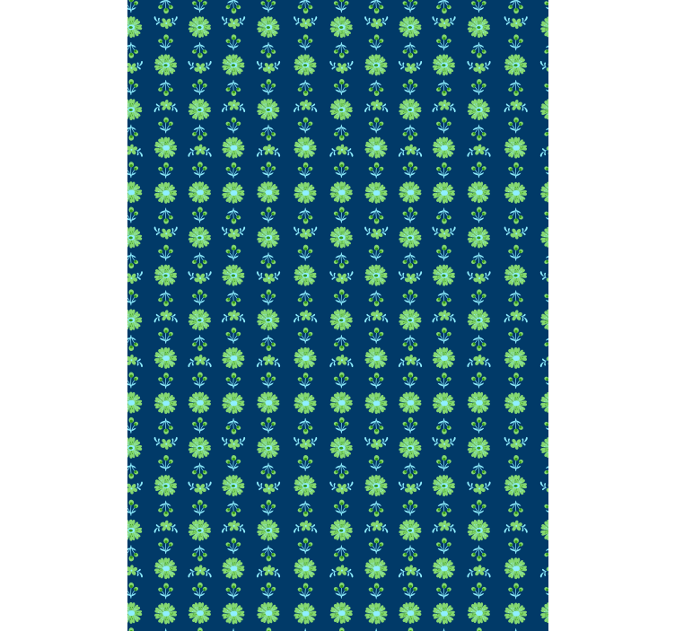 Green patterns blind flowers - TenStickers