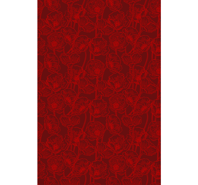Intricate red pattern floral blind - TenStickers