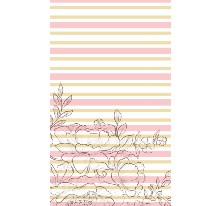 Pale Floral Stripes blind flowers - TenStickers