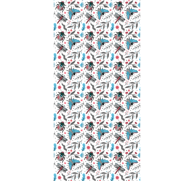 Winged insects and flora blind flowers - TenStickers