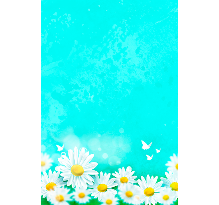 Daisies with Butterflies blind flowers - TenStickers