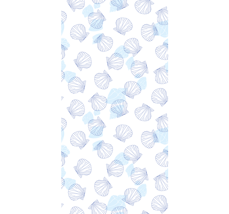 Blue seashell pattern more animal blind - TenStickers