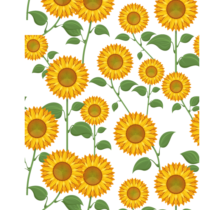 Sunflower Botanical Motif blind flowers - TenStickers
