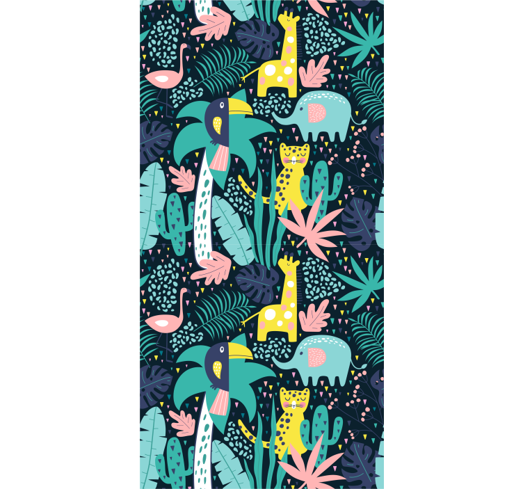 Tropical nordic animals blind kids - TenStickers
