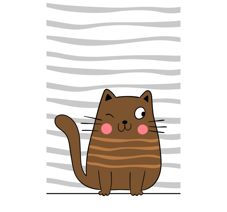 Charming Cartoon Cat animal blind - TenStickers