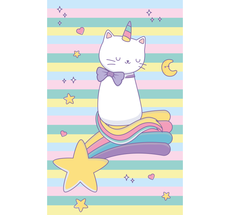 Magical cat unicorn blind kids - TenStickers