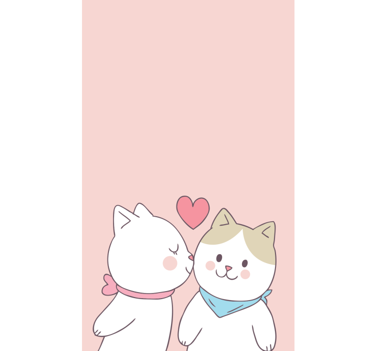 Cute Cat Couple animal blind - TenStickers