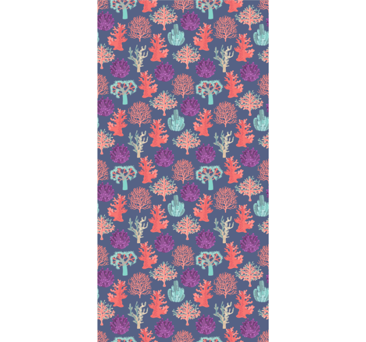 Colorful Coral Patterns blind flowers - TenStickers