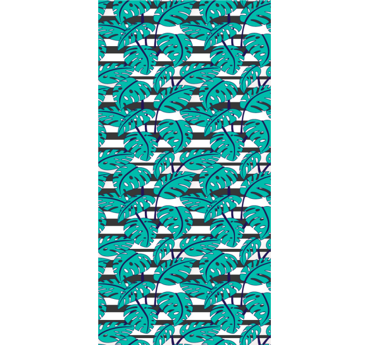 Lush leaf patterns blind flowers - TenStickers