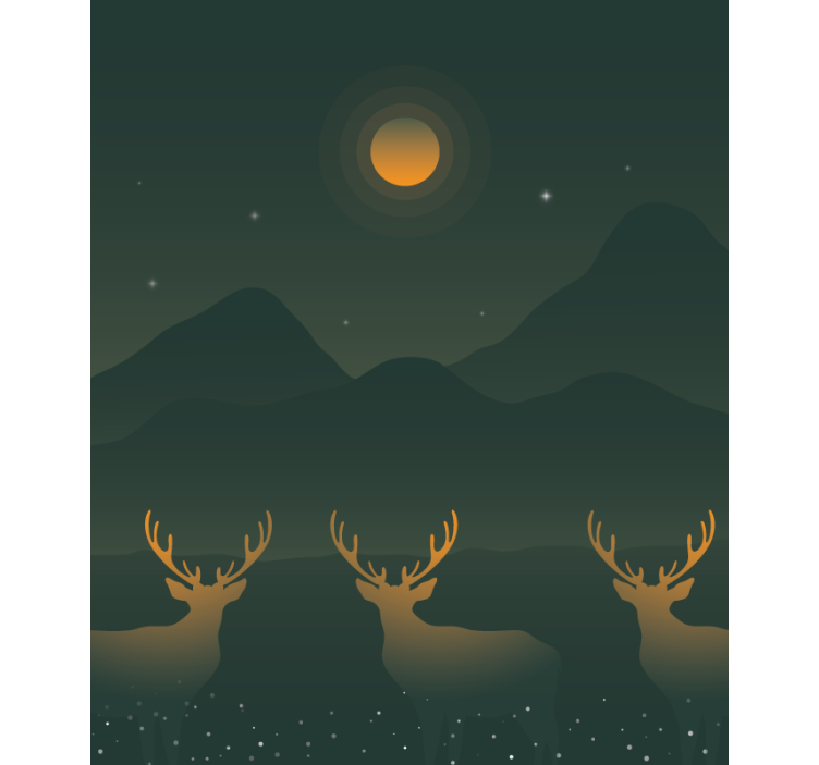 Majestic Deer Silhouettes more animal blind - TenStickers