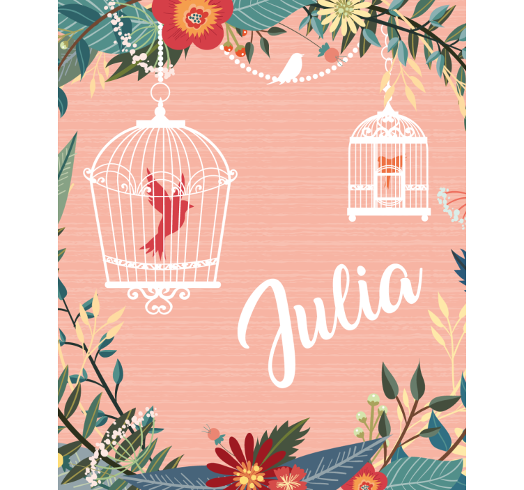 Birdcages and Blooms blind flowers - TenStickers