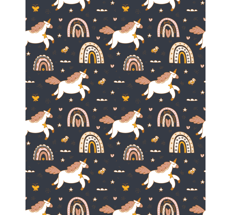 Charming unicorn motif blind kids - TenStickers