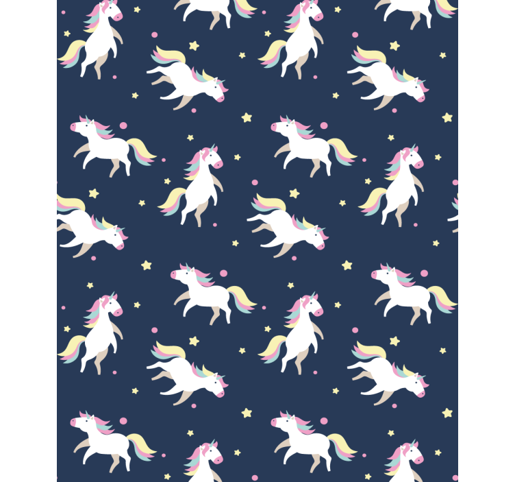 Magical unicorns running blind kids - TenStickers