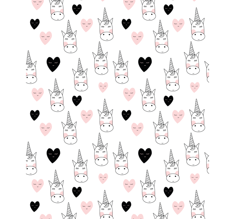 Minimalist unicorn hearts blind kids - TenStickers