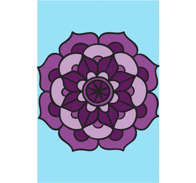 Intricate Purple Flower floral blind - TenStickers