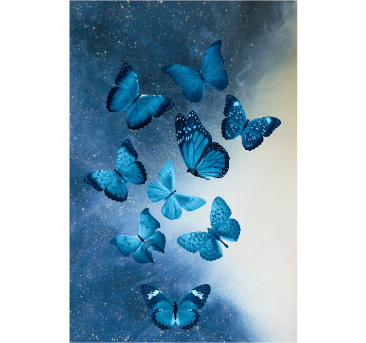 Butterflies blind with blue flying motif - TenStickers