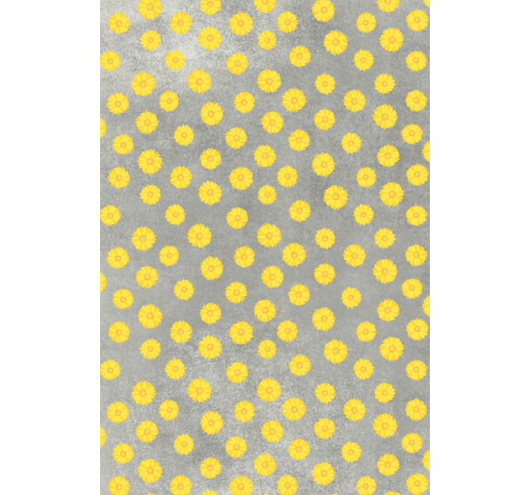 Gray and Yellow Pattern blind flowers - TenStickers