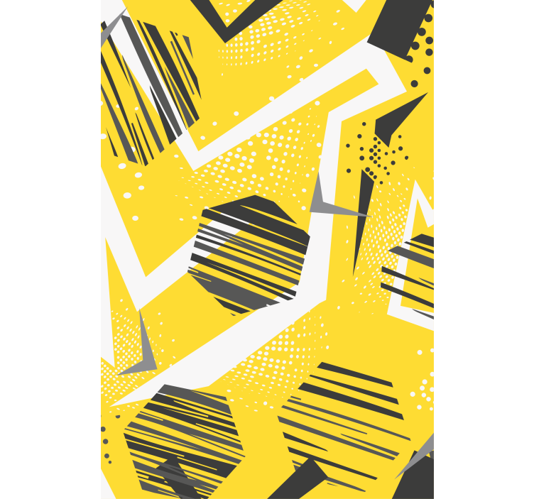 Yellow dynamic geometry modern blind - TenStickers