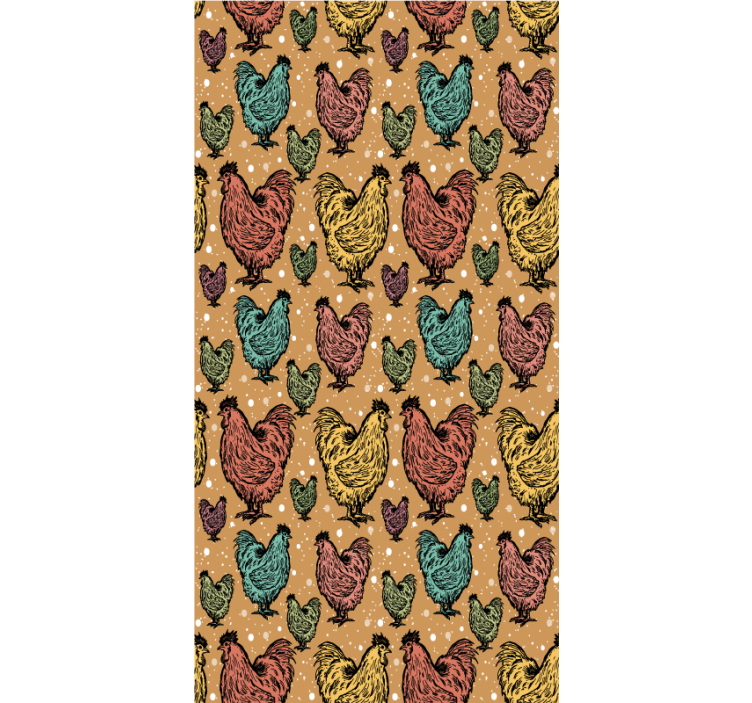 Vibrant Rooster Pattern animal blind - TenStickers