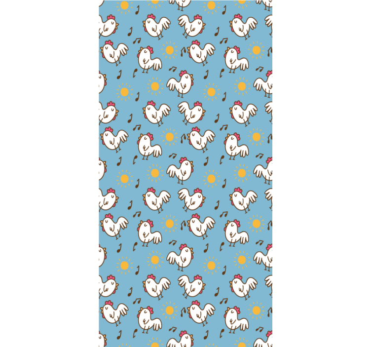 Chicken and sun pattern animal blind - TenStickers