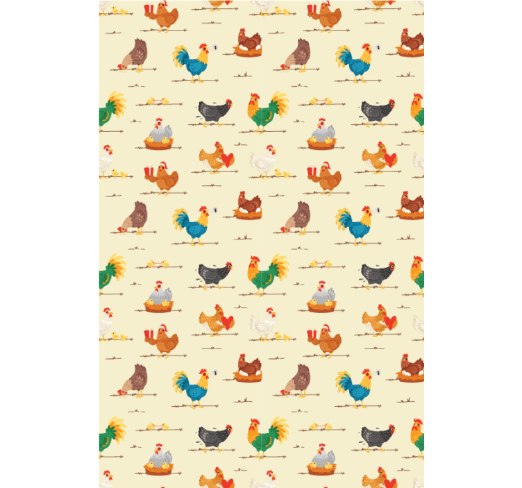Chickens and Roosters animal blind - TenStickers