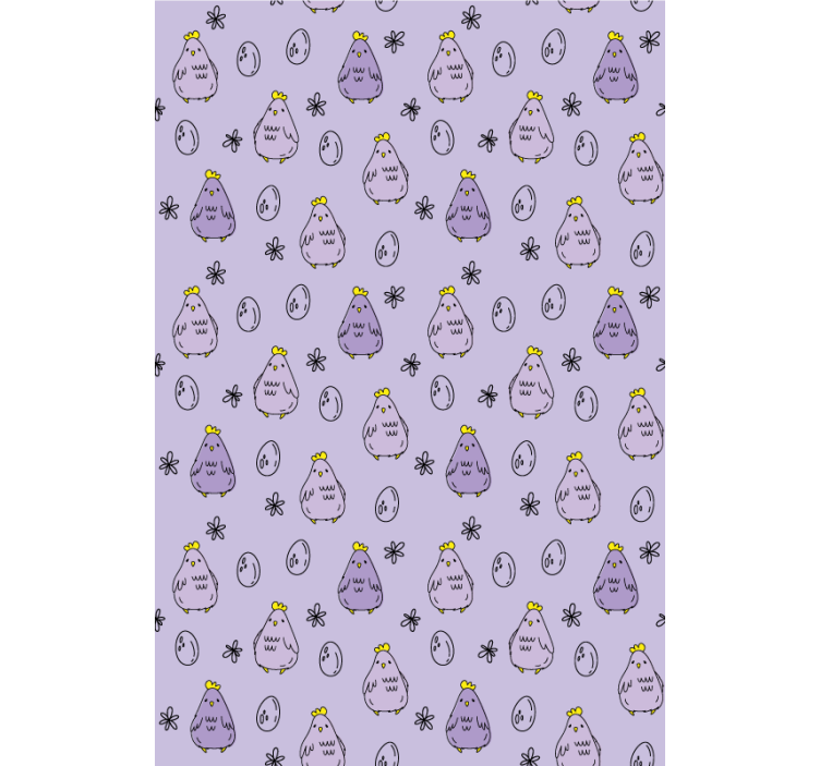 Purple chickens pattern animal blind - TenStickers