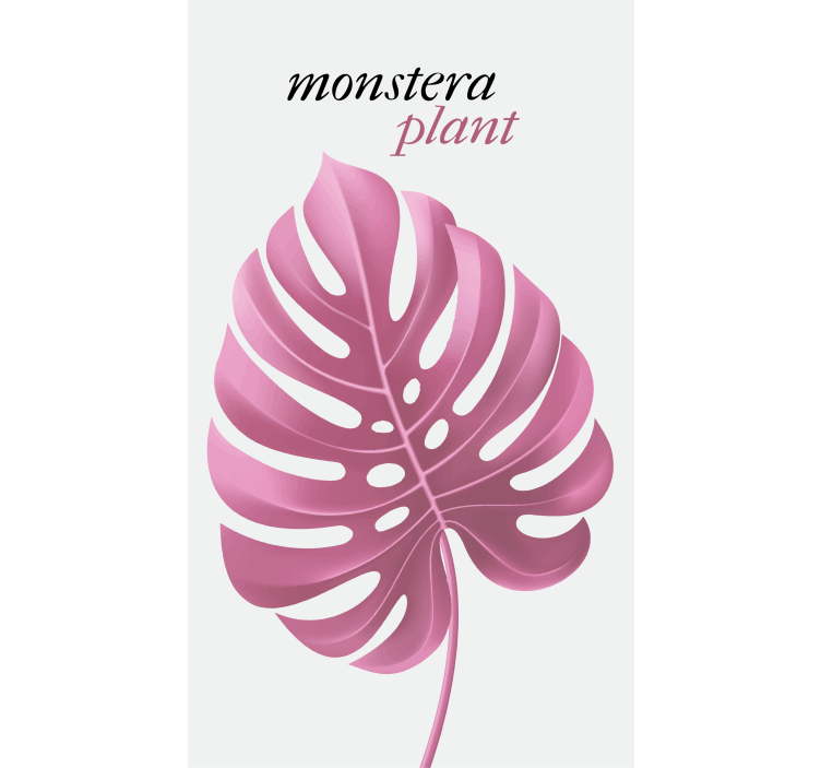 Pink monstera plant blind flowers - TenStickers