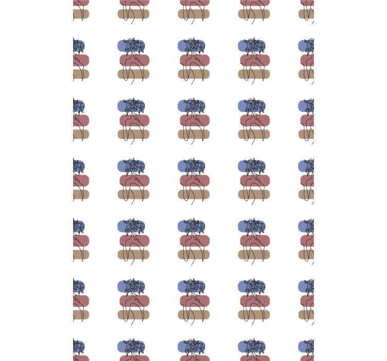 Geometric woman design floral blind - TenStickers