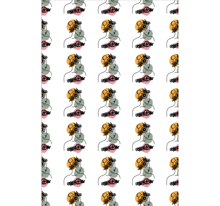 Stylized Floral Faces other blind - TenStickers