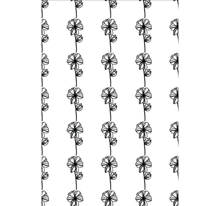Black vertical flowers floral blind - TenStickers