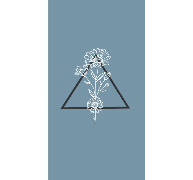 Elegant triangle motif blind flowers - TenStickers
