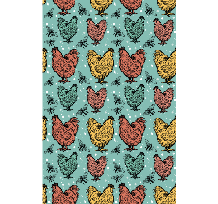 Colorful Rooster Pattern animal blind - TenStickers