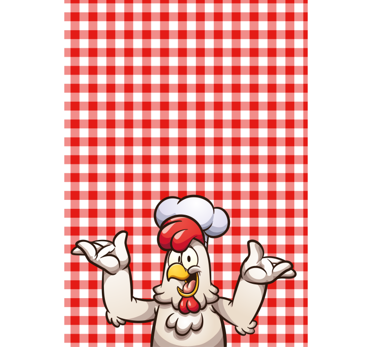 Chef rooster character animal blind - TenStickers