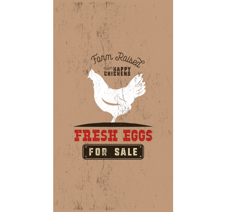 FRESH EGGS SIGN custom roller blind - TenStickers