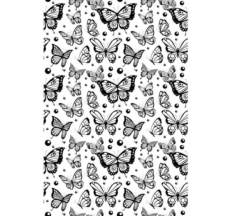 Fluttering black and white butterflies blind - TenStickers